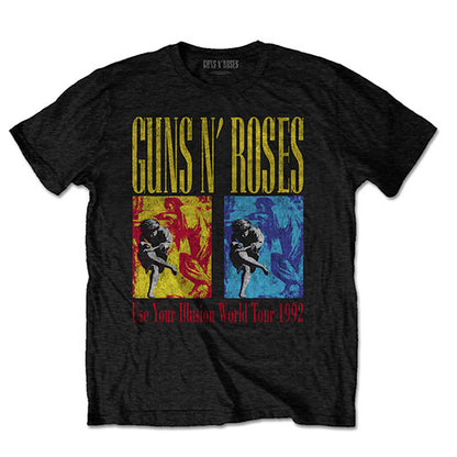 GUNS N ROSES ガンズアンドローゼズ (デビュー 40周年 ) - Use Your Illusion World Tour / バックプリントあり / Tシャツ / メンズ