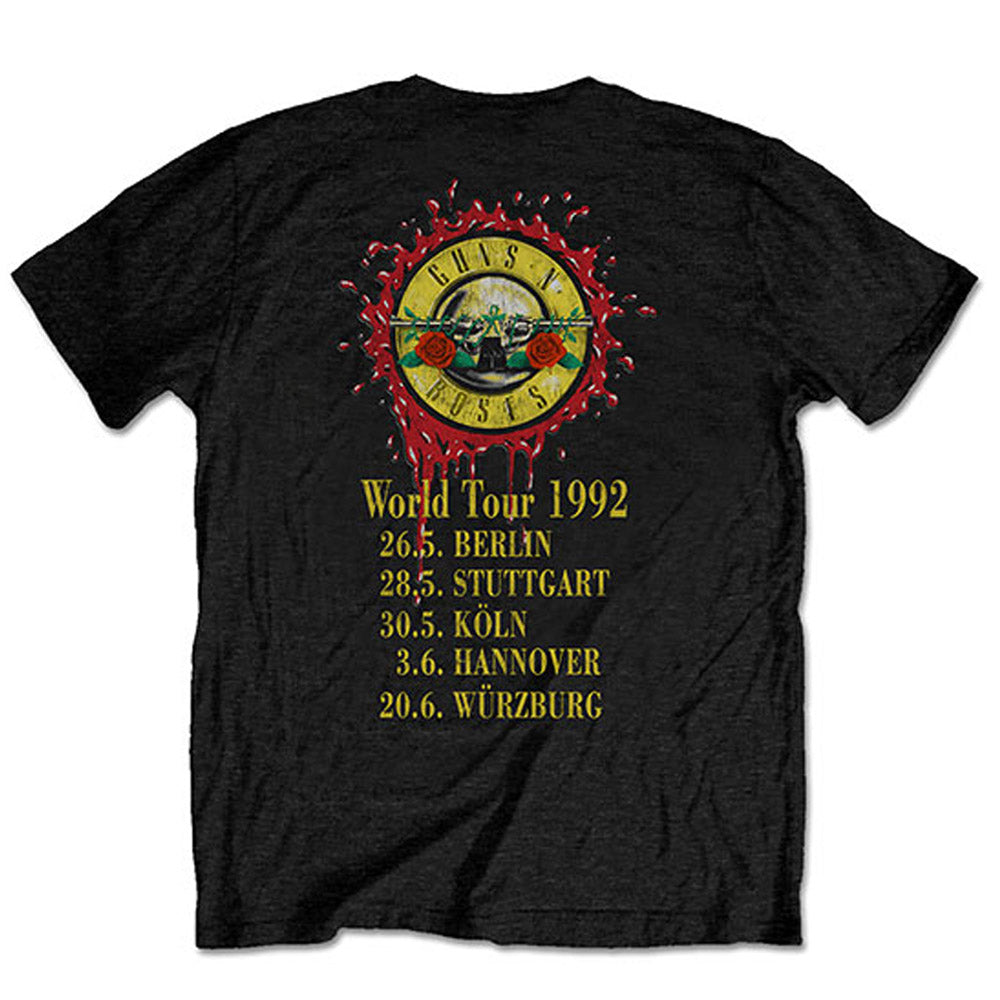 GUNS N ROSES ガンズアンドローゼズ (デビュー 40周年 ) - Use Your Illusion World Tour / バックプリントあり / Tシャツ / メンズ