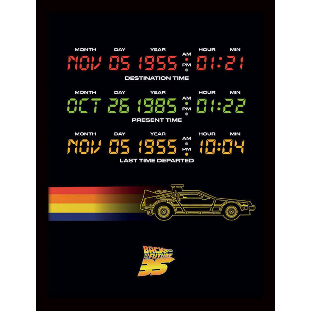 BACK TO THE FUTURE バックトゥザフューチャー (劇場公開40周年 ) - Time Circuits / インテリア額 【公式 / オフィシャル】