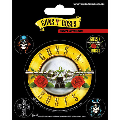 GUNS N ROSES ガンズアンドローゼズ (結成 40周年 ) - Bullet Logo Vinyl Sticker / ステッカー 【公式 / オフィシャル】