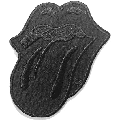 ROLLING STONES ローリングストーンズ (来日 35周年 記念 ) - Classic Tongue Black / ワッペン 【公式 / オフィシャル】
