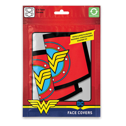 【廃番ラスト販売/特別価格】WONDER WOMAN ワンダーウーマン - Logo 2枚セット / ファッション・マスク