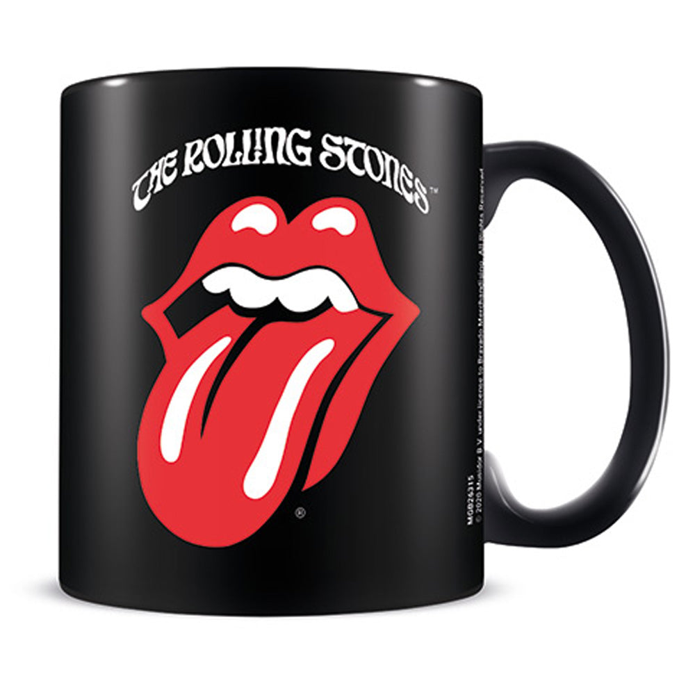 ROLLING STONES ローリングストーンズ - Retro Tongue / Black / マグカップ 【公式 / オフィシャル】