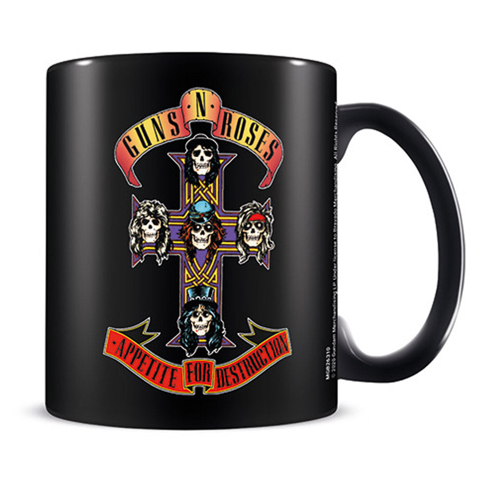 GUNS N ROSES ガンズアンドローゼズ (5月 来日 記念 ) - Appetite Cross / Black / マグカップ 【公式 / オフィシャル】