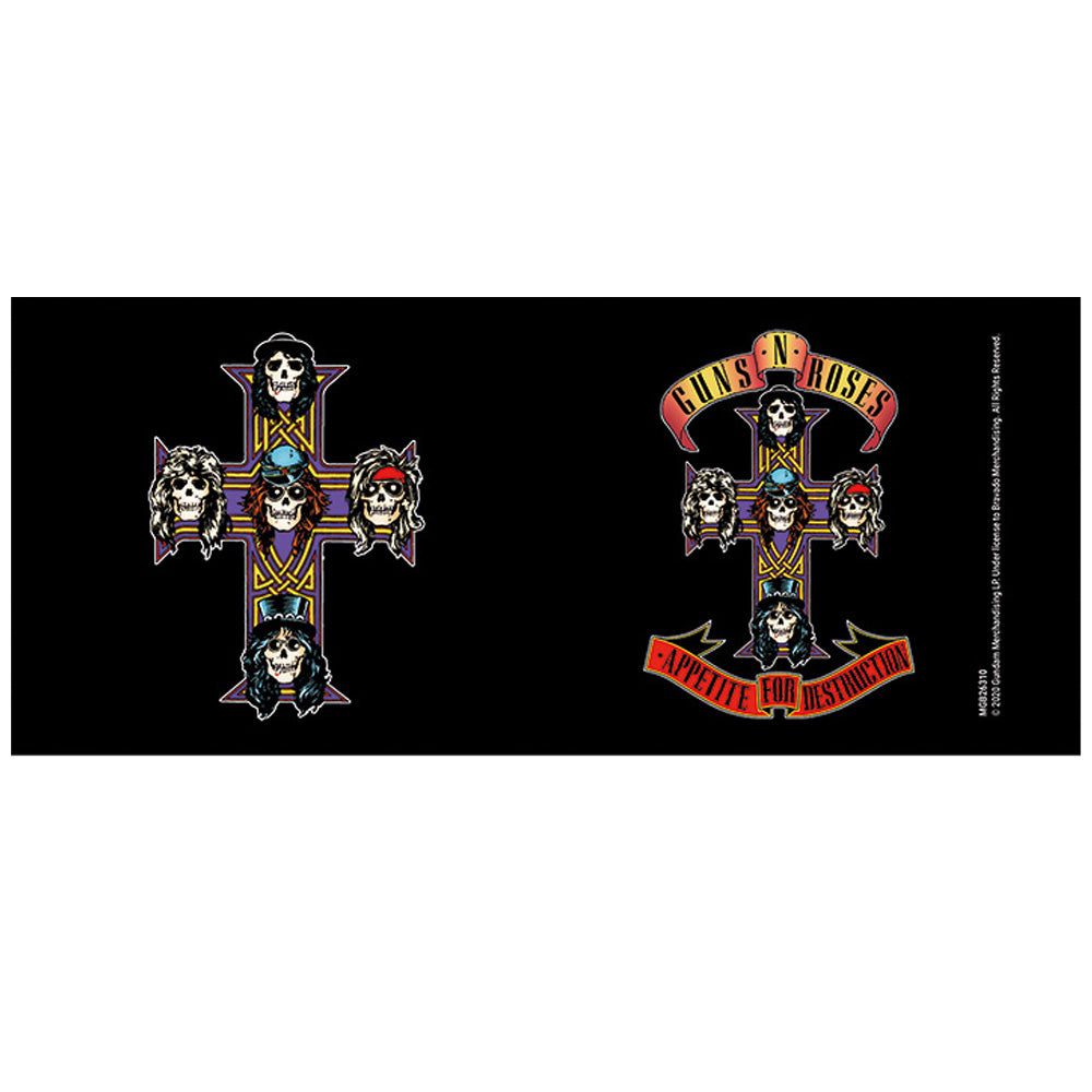 GUNS N ROSES ガンズアンドローゼズ (5月 来日 記念 ) - Appetite Cross / Black / マグカップ 【公式 / オフィシャル】