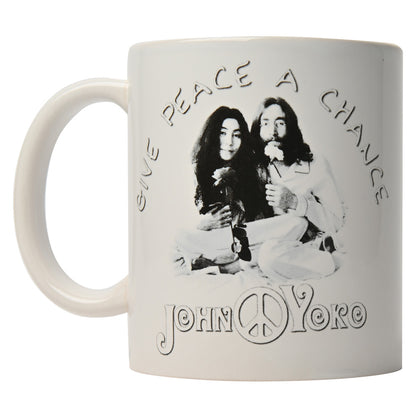 JOHN LENNON ジョンレノン (生誕 85年 ) - Give Peace A Chance / マグカップ 【公式 / オフィシャル】