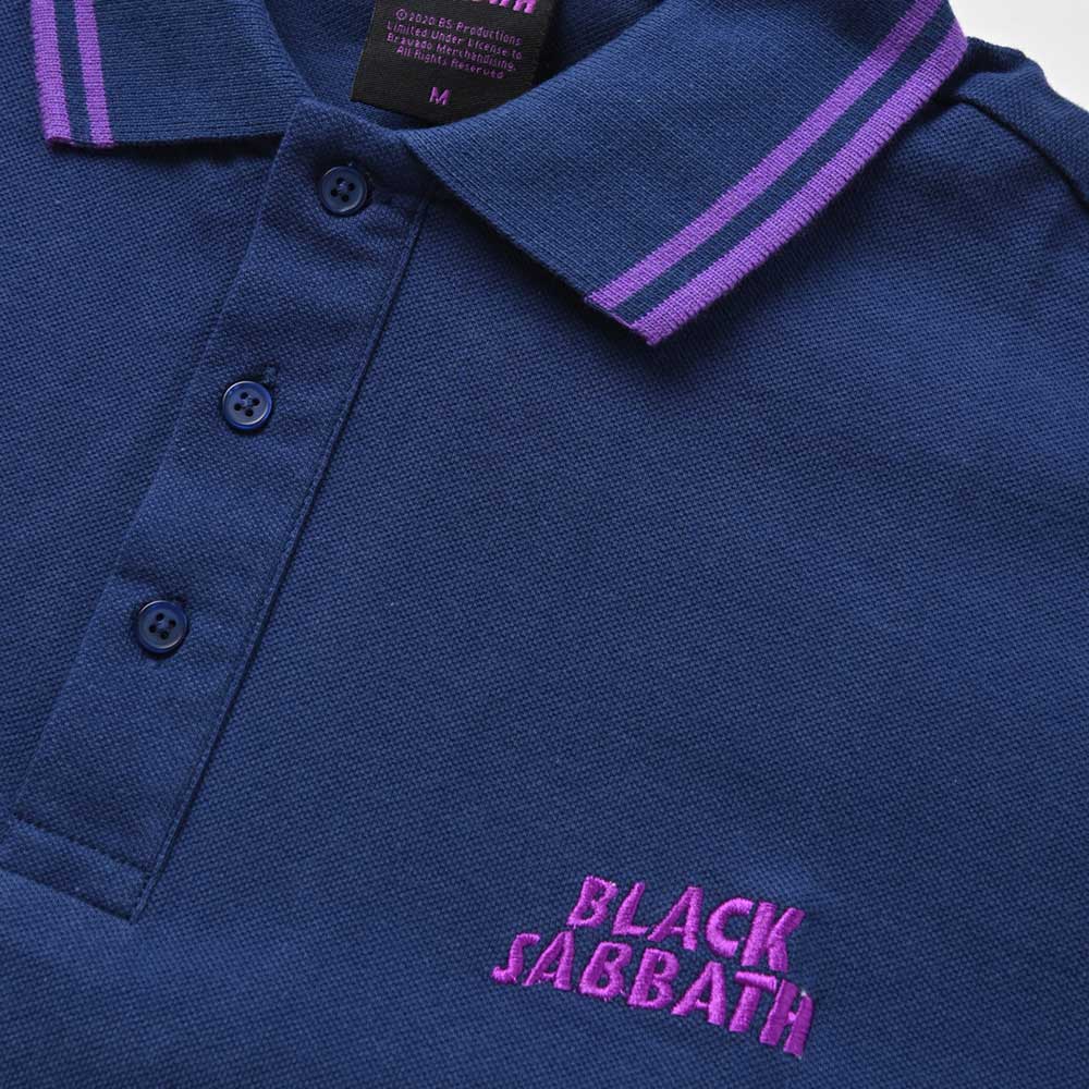 BLACK SABBATH ブラックサバス (OZZY OSBOURNE 追悼 ) - Wavy Logo / ポロシャツ / メンズ 【公式 / オフィシャル】