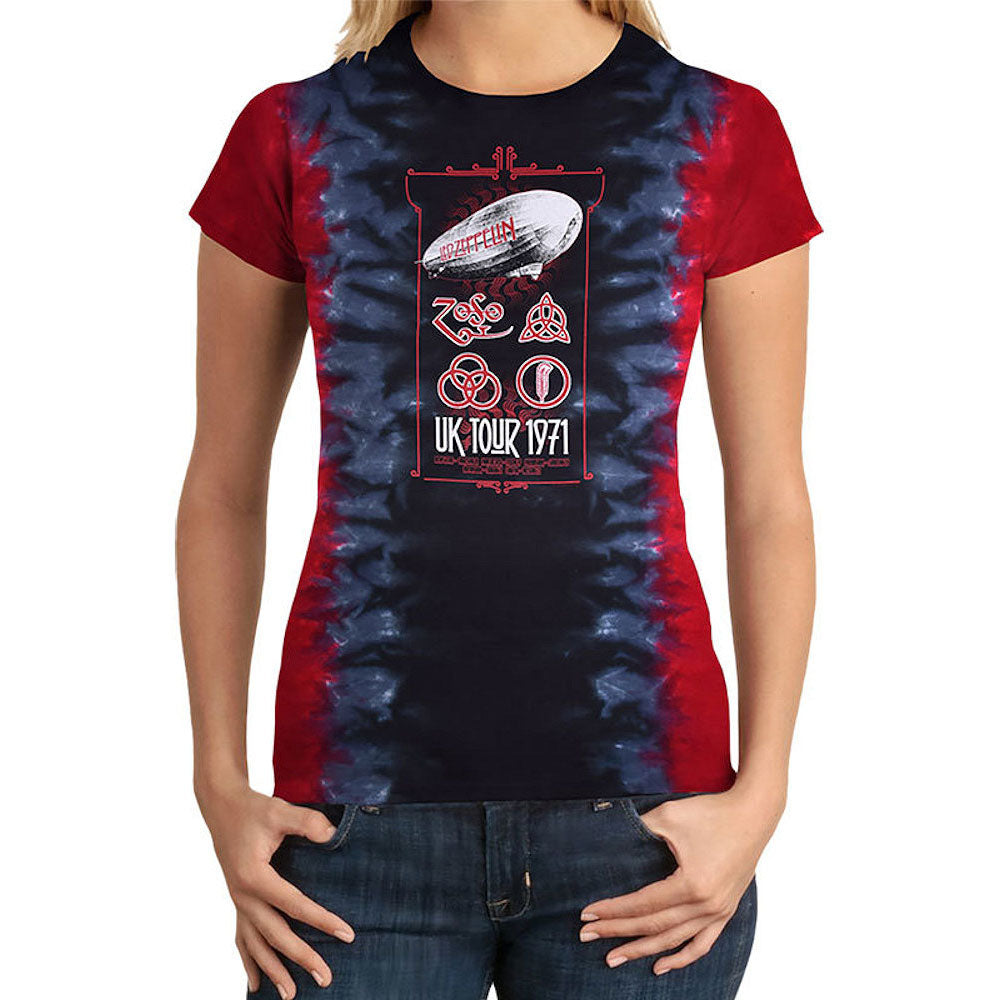 LED ZEPPELIN レッドツェッペリン (公式 映画公開 記念 ) - Uk Tour 1971 / タイダイ / Tシャツ / レディース 【公式 / オフィシャル】
