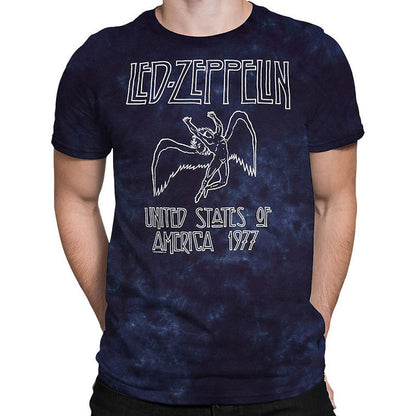 LED ZEPPELIN レッドツェッペリン (公式 映画公開 記念 ) - Usa Tour 77 / タイダイ / Tシャツ / メンズ 【公式 / オフィシャル】