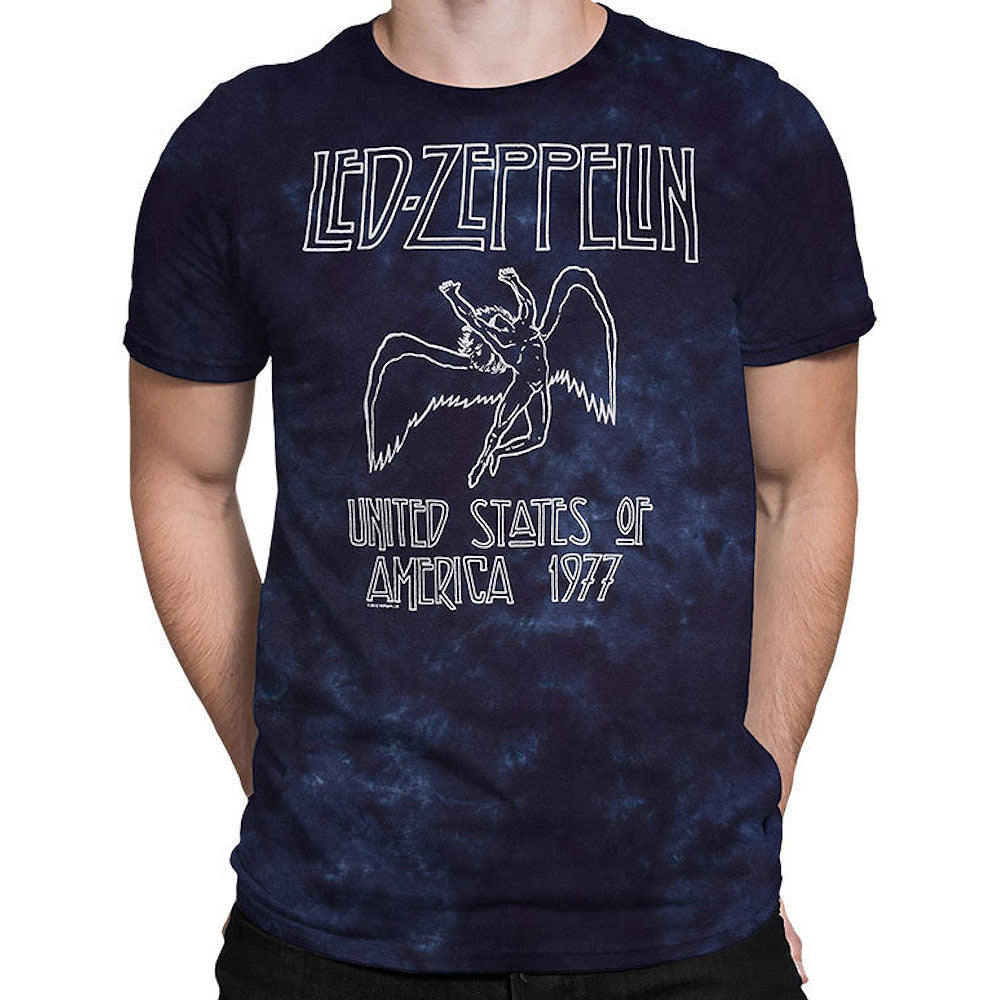 LED ZEPPELIN レッドツェッペリン (公式 映画公開 記念 ) - Usa Tour 77 / タイダイ / Tシャツ / メンズ 【公式 / オフィシャル】