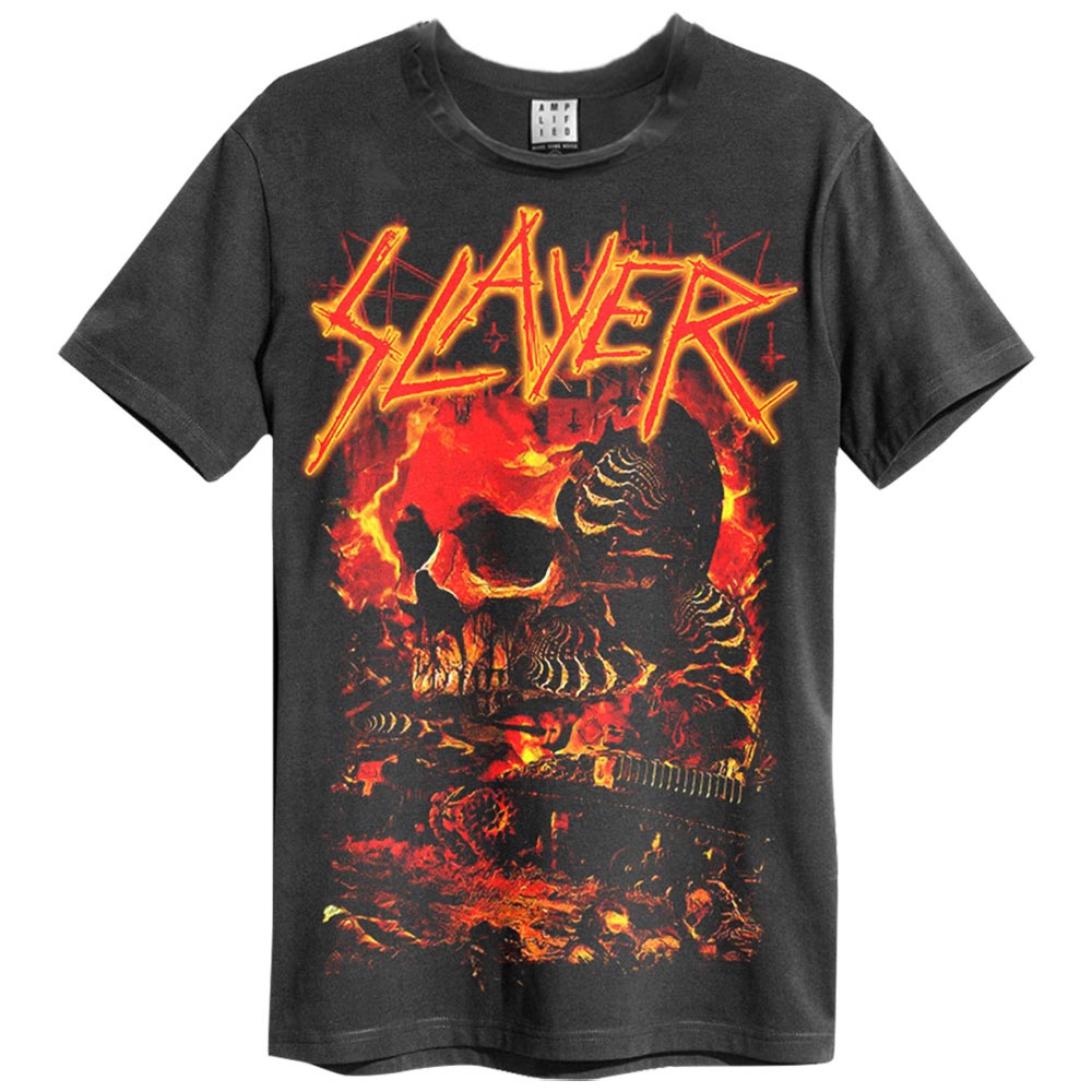 SLAYER スレイヤー (Kerry King 10月 来日 ) - WAR SKULL / Amplified（ ブランド ） / Tシャツ / メンズ 【公式 / オフィシャル】