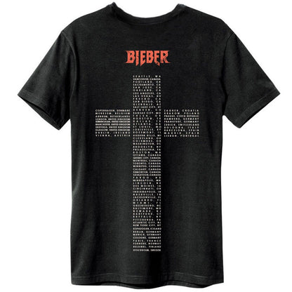 JUSTIN BIEBER ジャスティンビーバー - WORLD TOUR 2017 / Amplified（ ブランド ） / レア / バックプリントあり / Tシャツ / メンズ - PGS