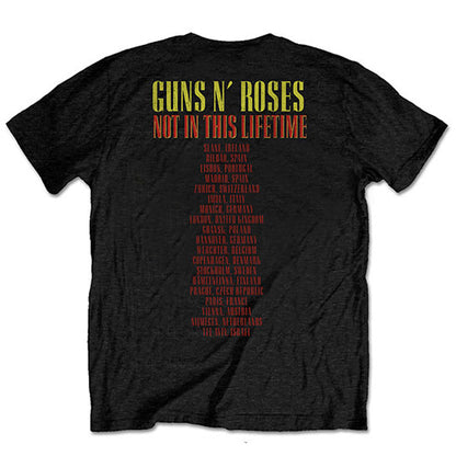 GUNS N ROSES ガンズアンドローゼズ (結成 40周年 ) - Pistols & Roses / バックプリントあり / Tシャツ / メンズ 【公式 / オフィシャル】