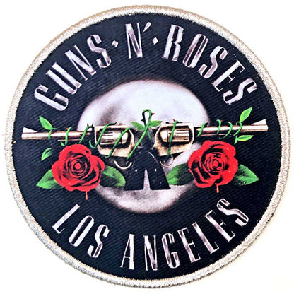 GUNS N ROSES ガンズアンドローゼズ (結成 40周年 ) - Los Angeles Silver / ワッペン 【公式 / オフィシャル】