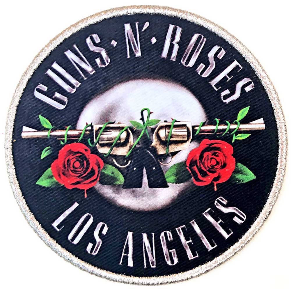 GUNS N ROSES ガンズアンドローゼズ (5月 来日 記念 ) - Los Angeles Silver / ワッペン 【公式 / オフィシャル】