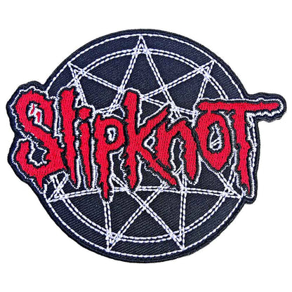 SLIPKNOT スリップノット (結成 30周年 ) - Red Logo Over Nonogram / ワッペン 【公式 / オフィシャル】