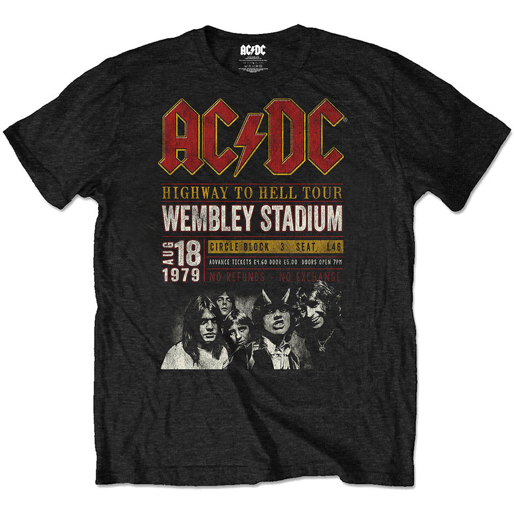 AC/DC エーシーディーシー (Back in Black 45周年 ) - Wembey '79 / ECO-TEE / Tシャツ / メンズ 【公式 / オフィシャル】