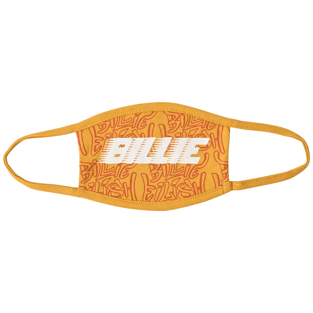 [Discontinued Last Sale/Special Price] BILLIE EILISH - Racer Logo &amp; Graffiti Yellow / Fashion Mask
