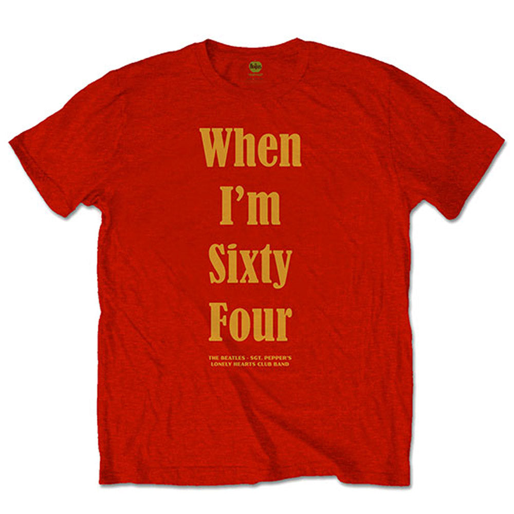 THE BEATLES ビートルズ (結成 65周年 ) - When I'm Sixty Four / バックプリントあり / Tシャツ / メンズ 【公式 / オフィシャル】