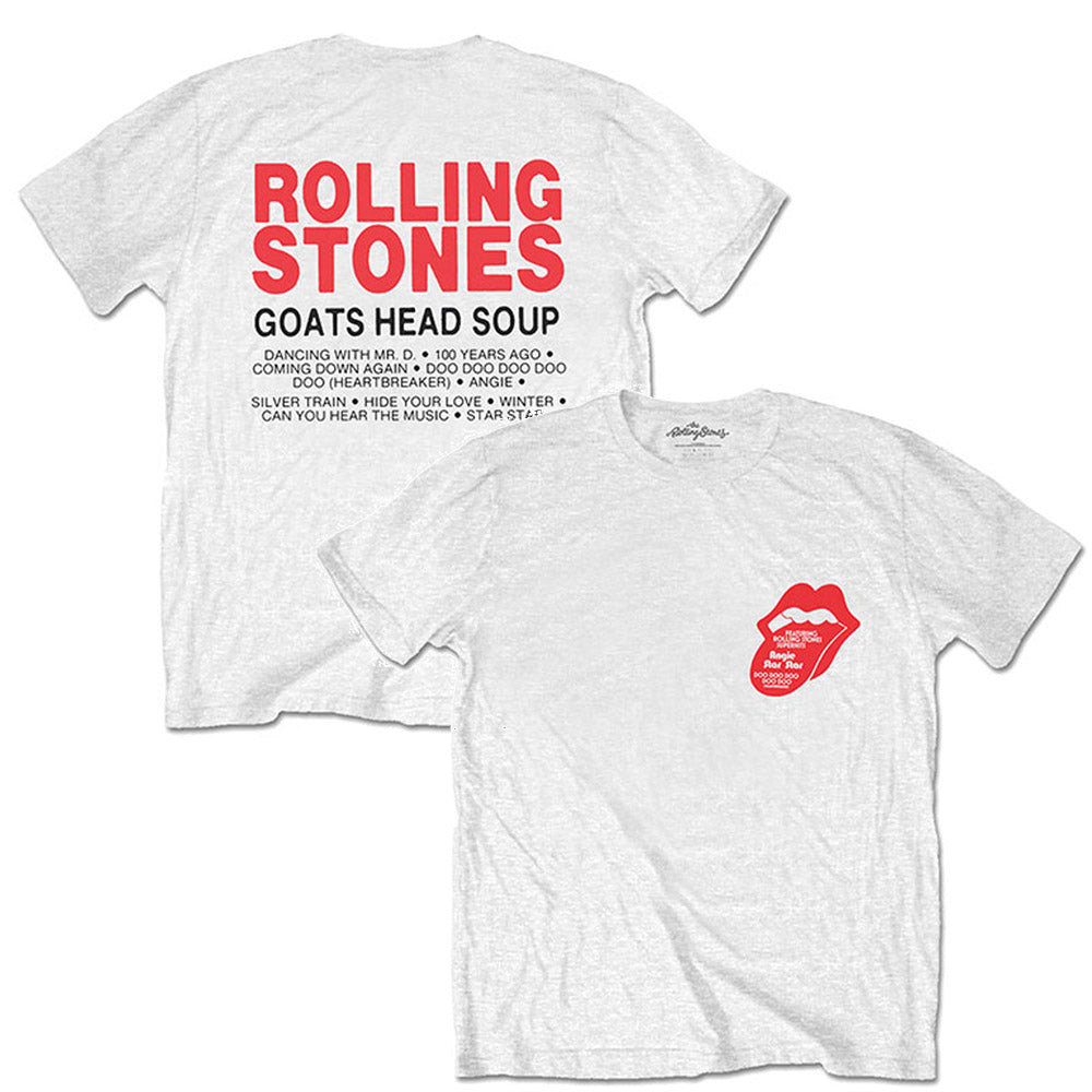 ROLLING STONES ローリングストーンズ - Goat Head Soup Tracklist / バックプリントあり / Tシャツ / メンズ 【公式 / オフィシャル】