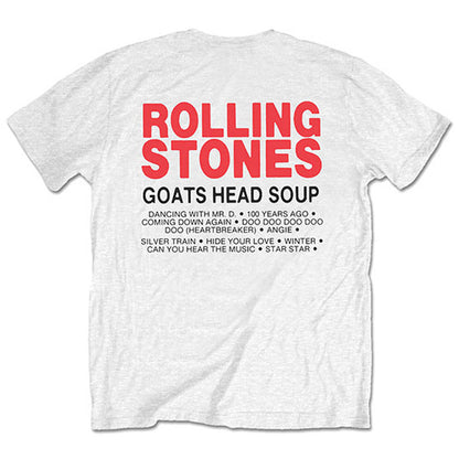 ROLLING STONES ローリングストーンズ (来日 35周年 記念 ) - Goat Head Soup Tracklist / バックプリントあり / Tシャツ / メンズ 【公式 / オフィシャル】