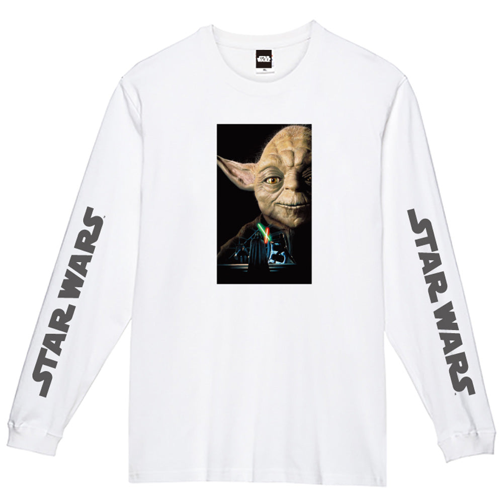 STAR WARS スターウォーズ - 蓄光ロゴロングスリーブTシャツ(ヨーダ) / ホワイト / 長袖 / 限定商品 / Tシャツ / メンズ 【公式 / オフィシャル】