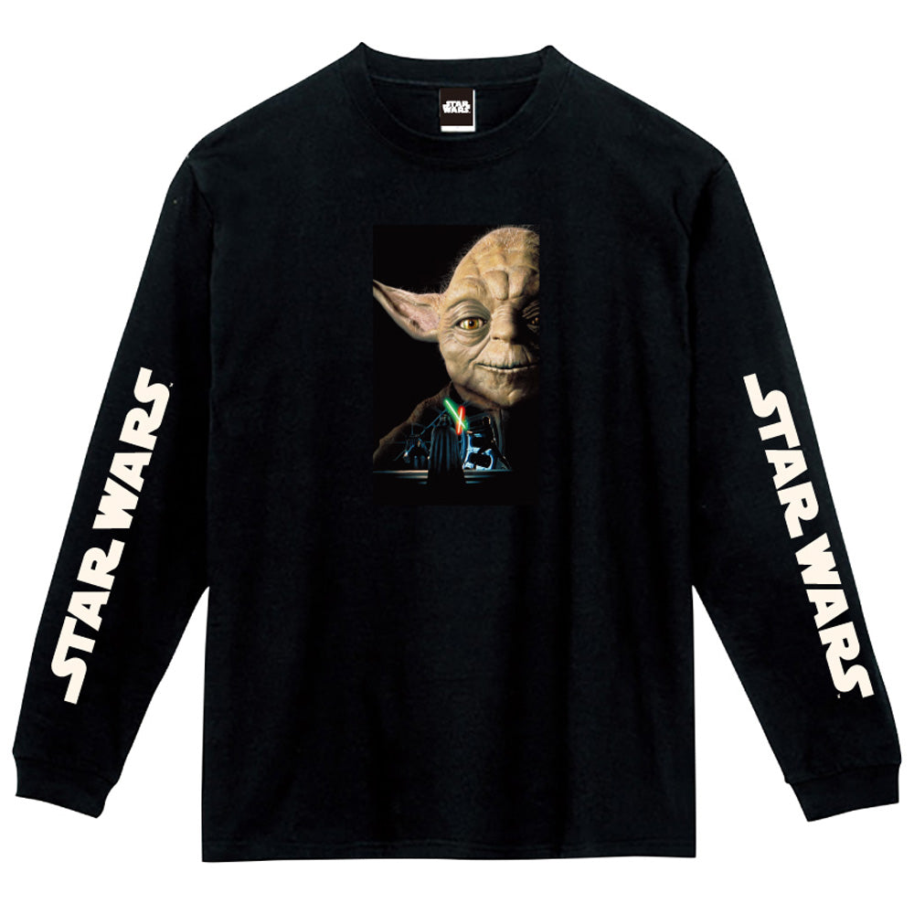 STAR WARS スターウォーズ - 蓄光ロゴロングスリーブTシャツ(ヨーダ) / ブラック / 長袖 / 限定商品 / Tシャツ / メンズ 【公式 / オフィシャル】