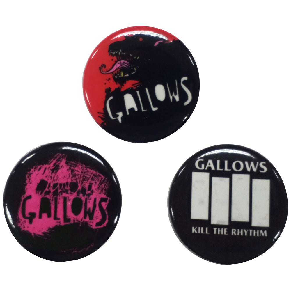 GALLOWS - 3 Button Set / レア