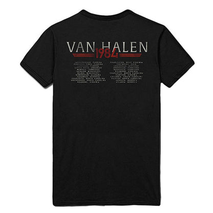 VAN HALEN ヴァンヘイレン (エドワード生誕 70周年 ) - 84 Tour / バックプリントあり / Tシャツ / メンズ 【公式 / オフィシャル】