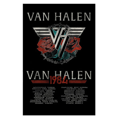 VAN HALEN ヴァンヘイレン (エドワード生誕 70周年 ) - 84 Tour / バックプリントあり / Tシャツ / メンズ 【公式 / オフィシャル】