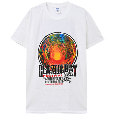 フェス公式Tシャツ GLASTONBURY グラストンベリー (開催 55周年 ) - FESTIVAL 2014 （超レア） / バックプリントあり / Tシャツ / メンズ