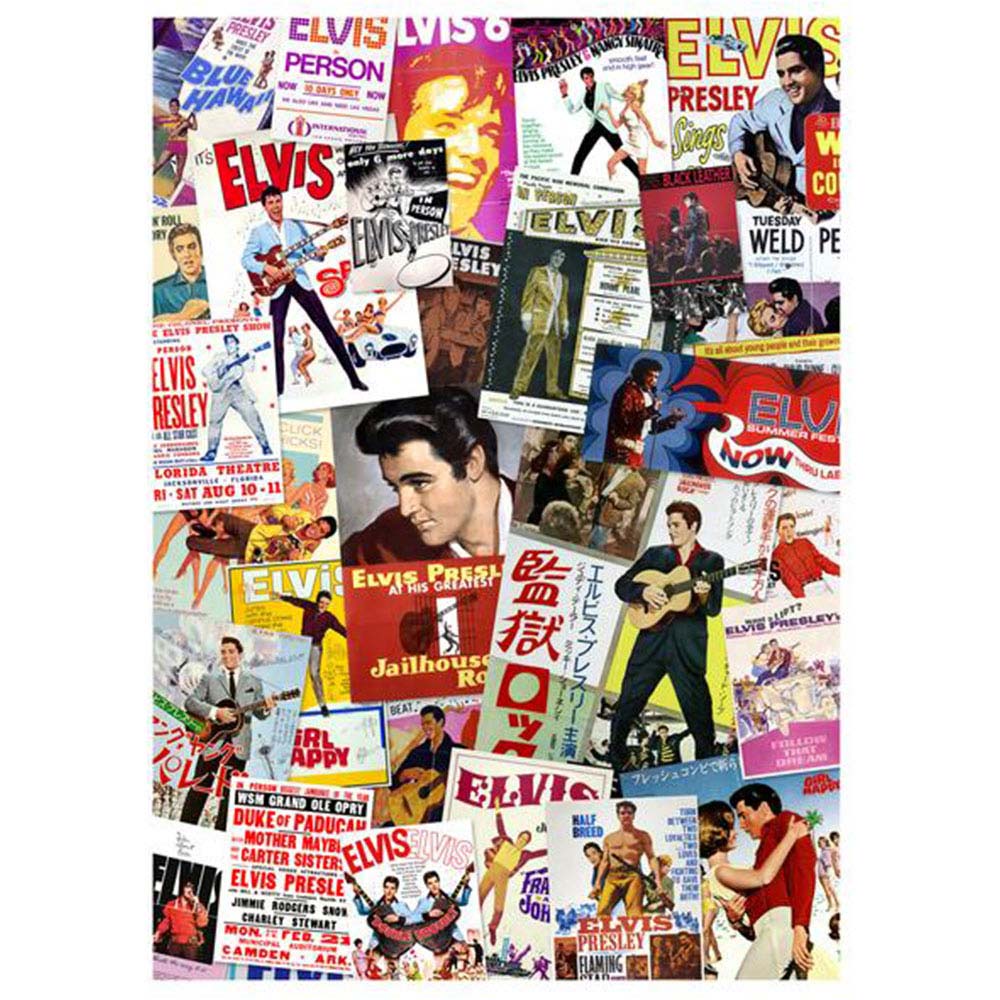 ELVIS PRESLEY エルヴィスプレスリー (生誕 90周年 ) - Movie Poster Collage / 1000ピース / ジグソーパズル 【公式 / オフィシャル】