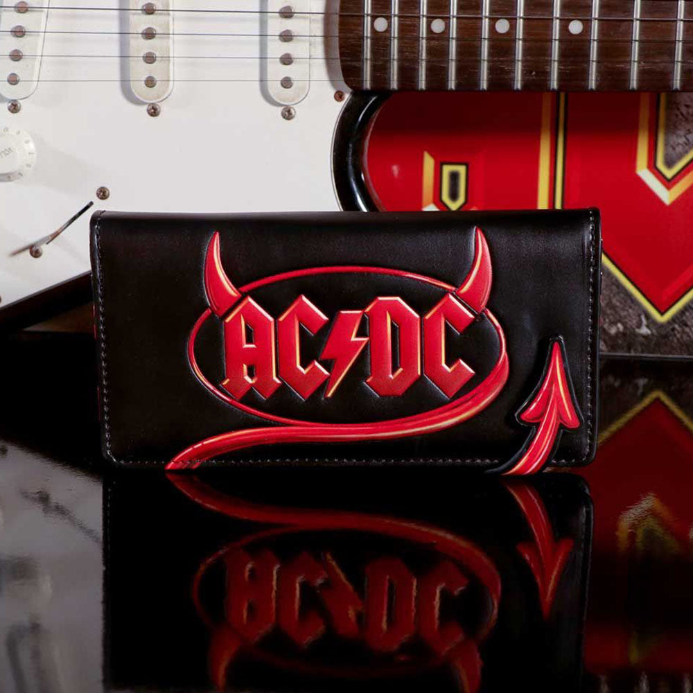 AC/DC エーシーディーシー (来日 45周年 ) - Logo Lightning Embossed Purse Wallet / 財布