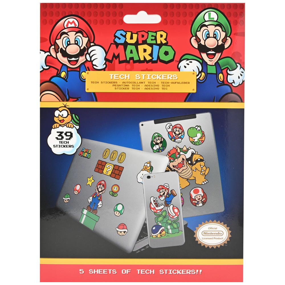 
                  
                    SUPER MARIO スーパーマリオ (40周年 ) - Mushroom Kingdom Tech Sticker（39種類） / ステッカー 【公式 / オフィシャル】
                  
                