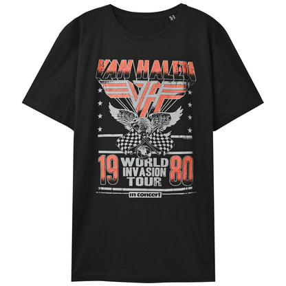 【廃番ラスト販売/特別価格】VAN HALEN ヴァンヘイレン (エドワード生誕 70周年 ) - Invasion Tour '80 / Tシャツ / メンズ 【公式 / オフィシャル】
