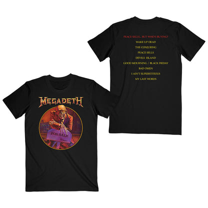 MEGADETH メガデス (デビュー 40周年 ) - Peace Sells… Track list / バックプリントあり / Tシャツ / メンズ 【公式 / オフィシャル】
