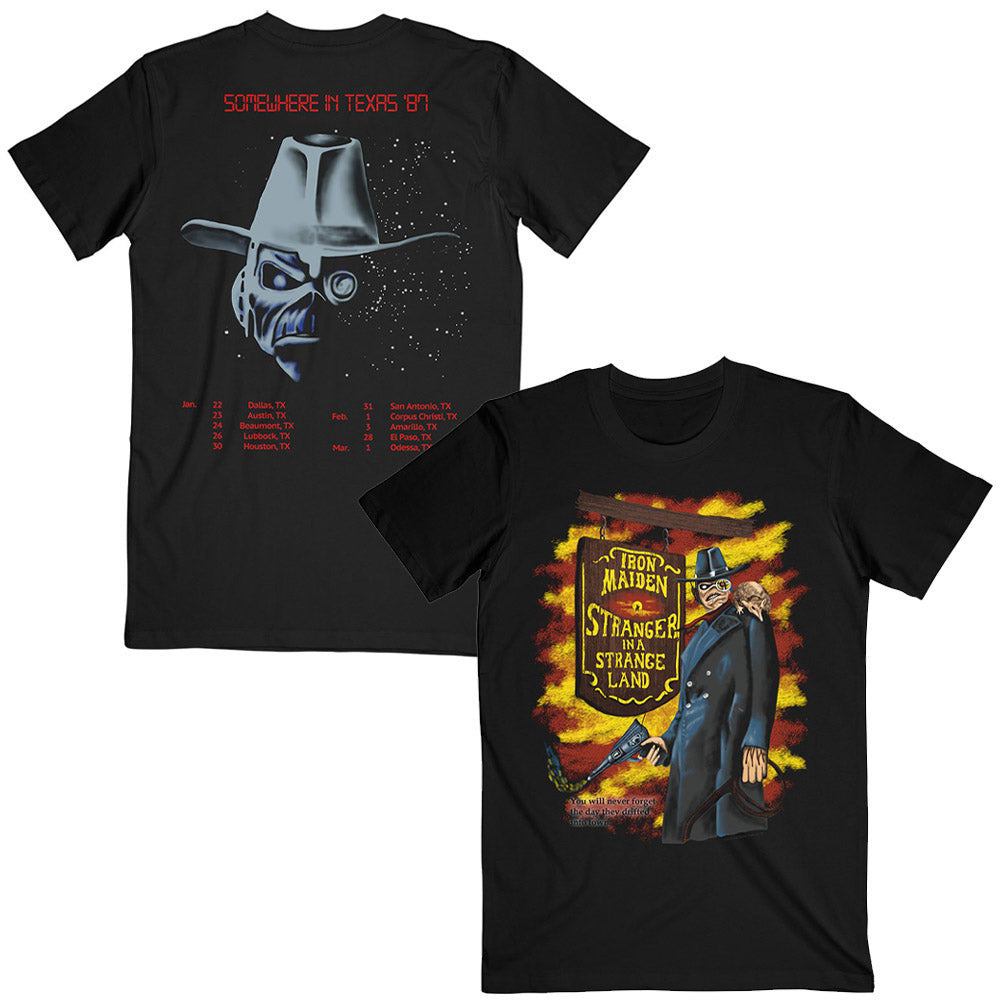 IRON MAIDEN アイアンメイデン (来日 45周年 ) - Stranger In A Strange Land / バックプリントあり / Tシャツ / メンズ - PGS