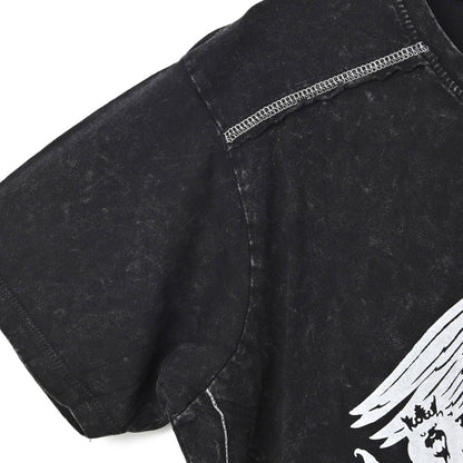 QUEEN (50th Anniversary of First Visit to Japan) - Classic Crest / Black Label (Brand) / Snow Wash / T-shirt / Men's