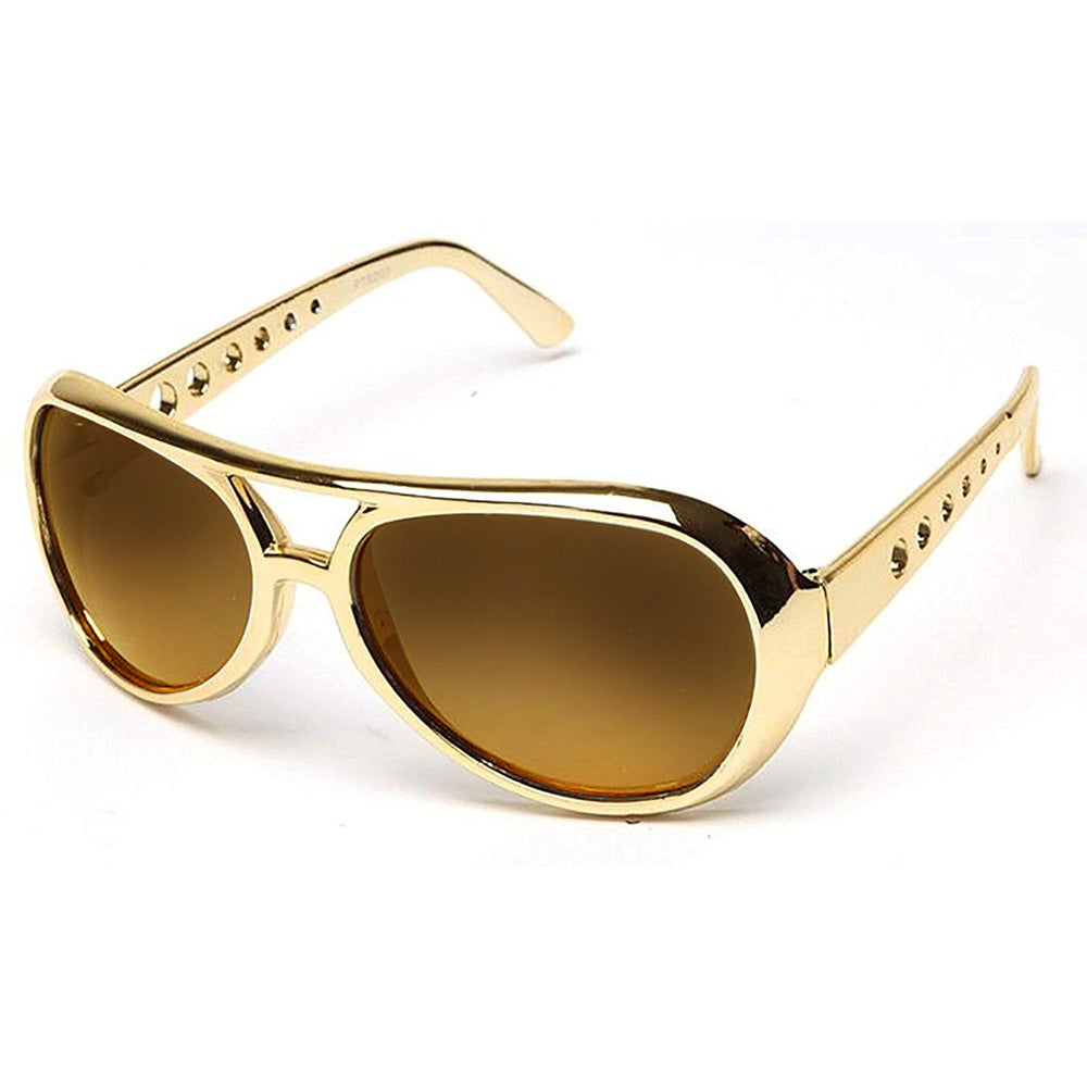 ELVIS PRESLEY - (生誕 90周年 ) - Elvis Sunglasses Gold / ブラウン