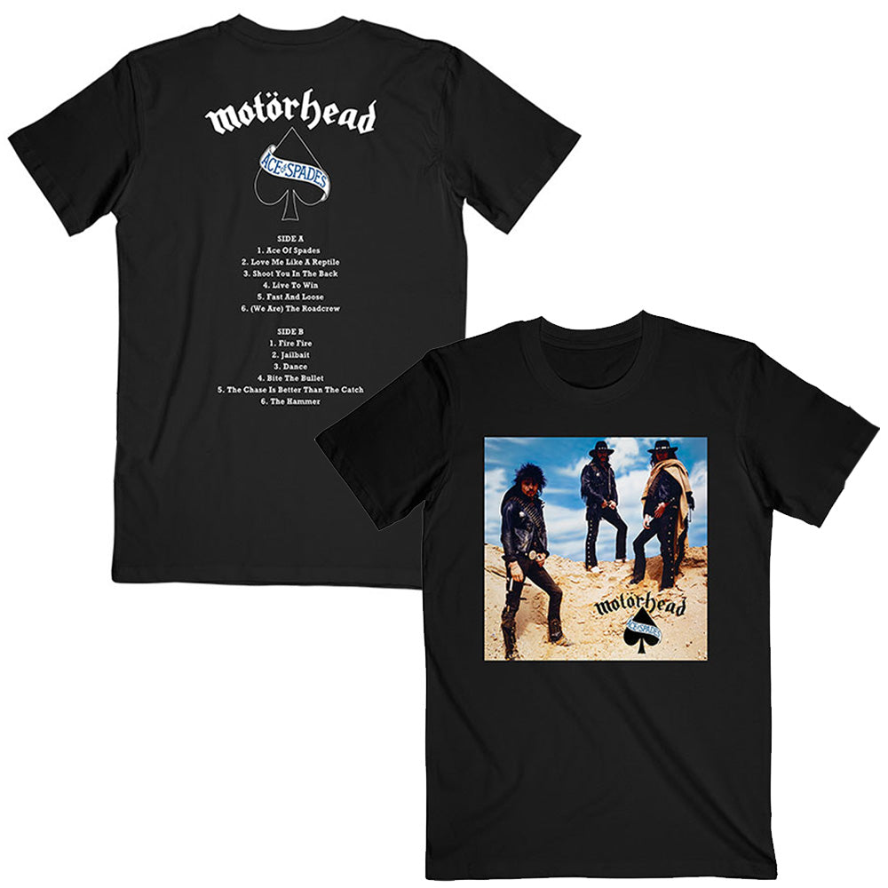 MOTORHEAD モーターヘッド (結成 50周年 ) - Ace of Spades Track List / バックプリントあり / Tシャツ / メンズ 【公式 / オフィシャル】
