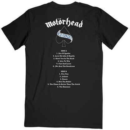 MOTORHEAD モーターヘッド - Ace of Spades Track List / バックプリントあり / Tシャツ / メンズ