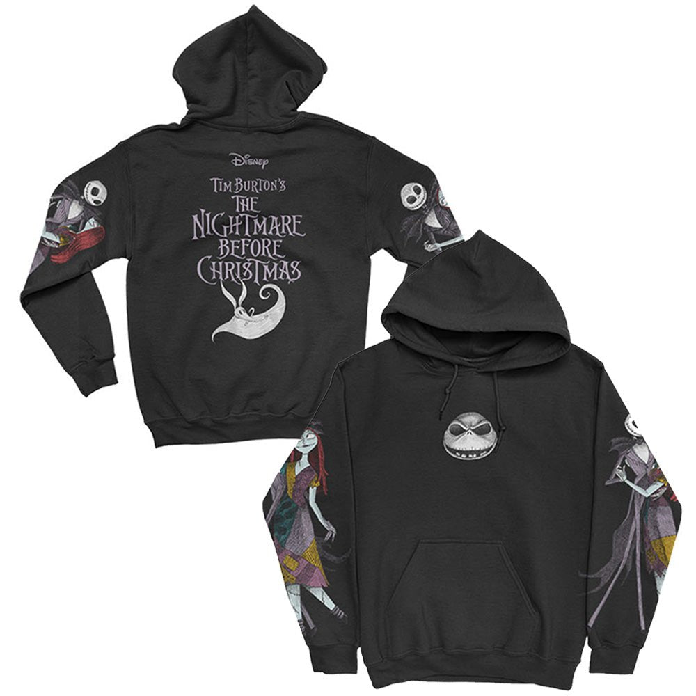 NIGHTMARE BEFORE CHRISTMAS ナイトメアー・ビフォア・クリスマス - Jack & Sally Dancing / バックプリント・アームプリントあり / パーカー・スウェット / メンズ - PGS