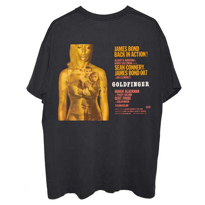 JAMES BOND - Gold Finger Movie Poster / Back Print / T-shirt / Men's