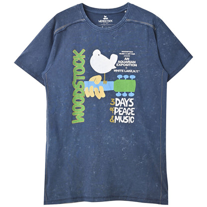 WOODSTOCK ウッドストック (映画公開 55周年 ) - Poster / Black Label（ブランド） / Snow Wash / Tシャツ / メンズ 【公式 / オフィシャル】