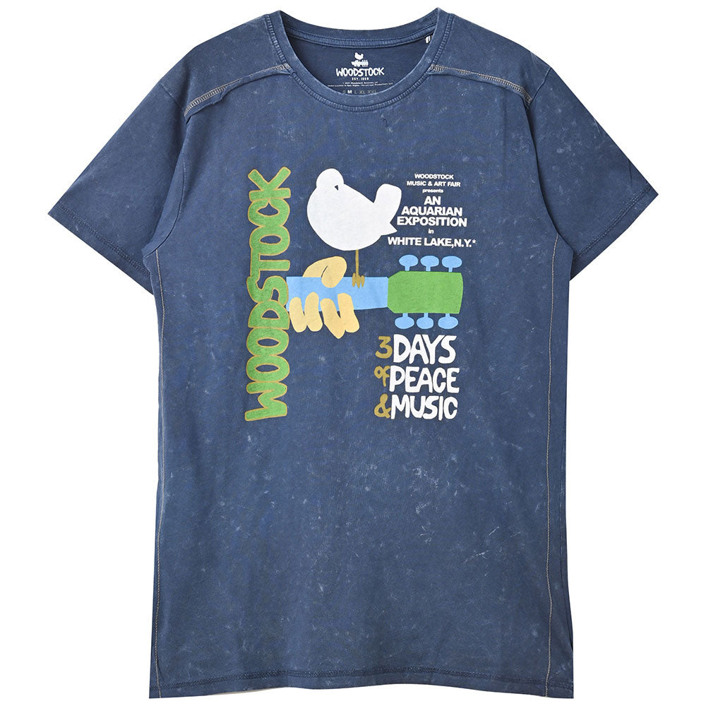 WOODSTOCK ウッドストック (映画公開 55周年 ) - Poster / Black Label（ブランド） / Snow Wash / Tシャツ / メンズ 【公式 / オフィシャル】