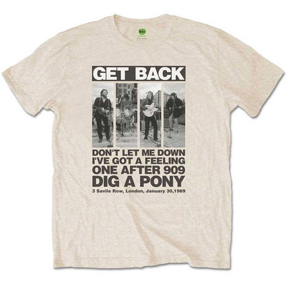 THE BEATLES ビートルズ (結成 65周年 ) - Rooftop Panels / Tシャツ / メンズ 【公式 / オフィシャル】