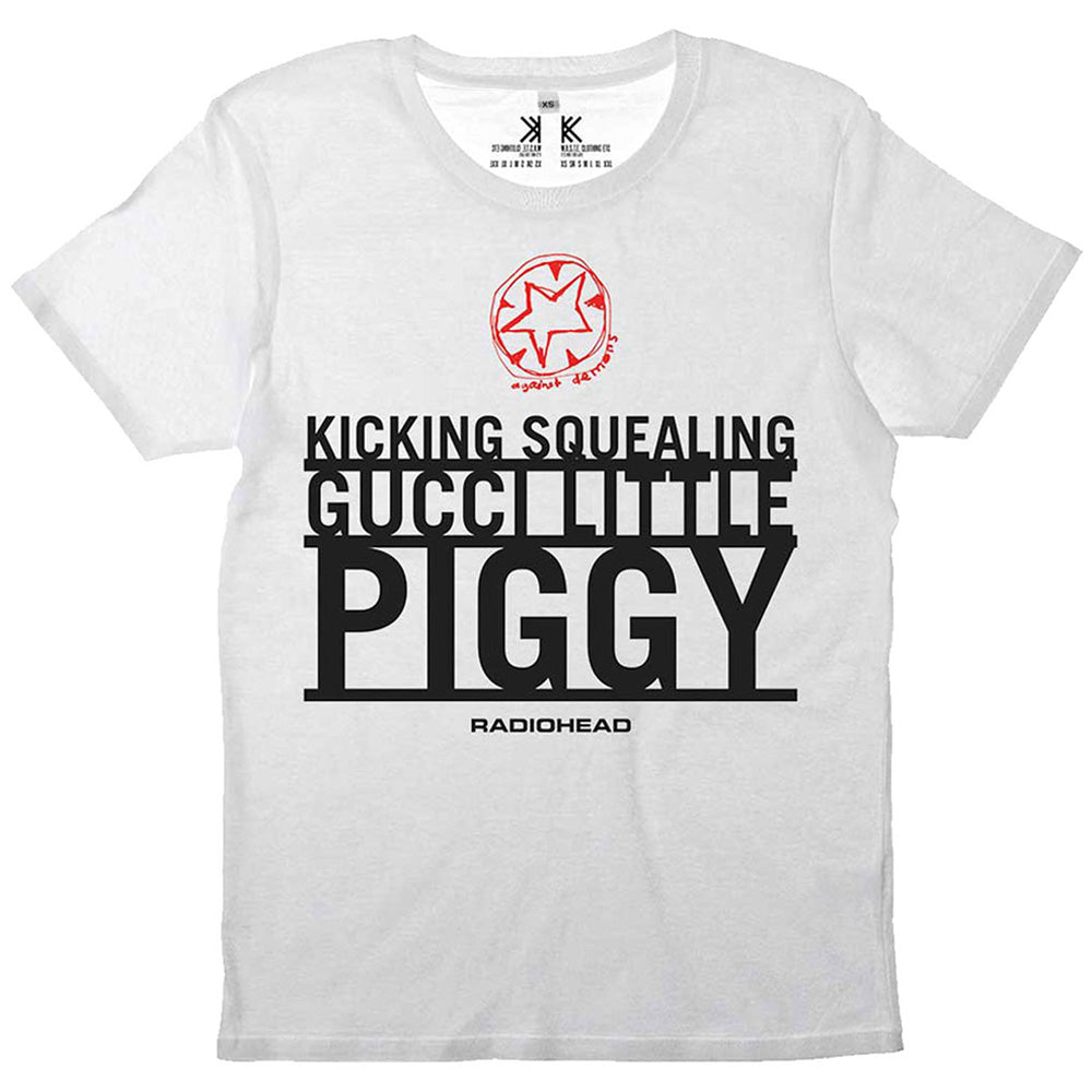 RADIOHEAD レディオヘッド (結成 35周年 ) - Gucci Piggy / オーガニックコットン / バックプリントあり / Tシャツ / メンズ