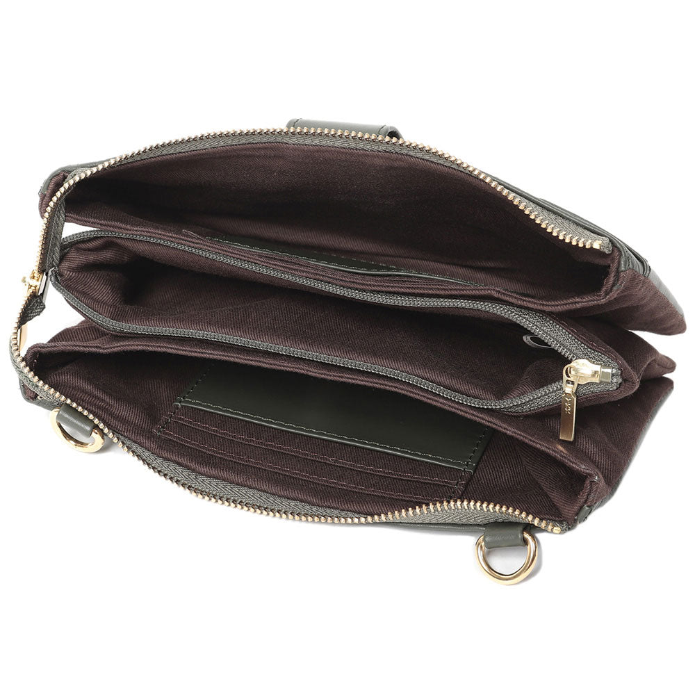 PEANUTS Snoopy - F.V. beagle wallet pochette / leather / GREEN / bag