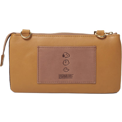 PEANUTS Snoopy - F.V. beagle wallet pochette / leather / YELLOW / bag