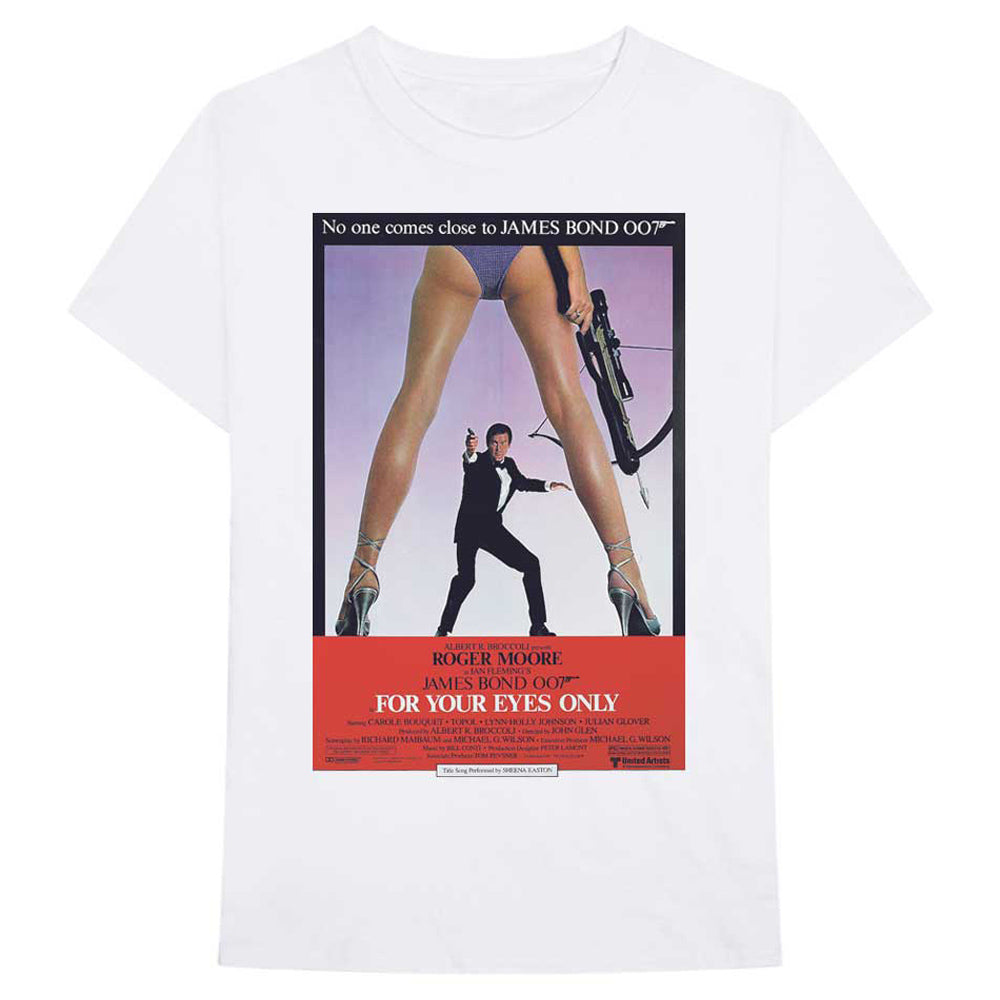 【廃番ラスト販売/特別価格】JAMES BOND ジェームズボンド - For Your Eyes Poster / Tシャツ / メンズ 【公式 / オフィシャル】